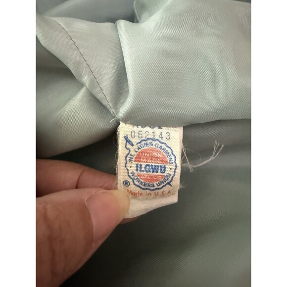 Abe Schrader Faux Suede Blazer Jacket Size M? Green Vintage Union Made In USA - Picture 4 of 5